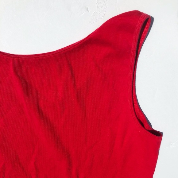 Stylus Cotton  Ribbed Scoop Neck Red Tank Size 2X - Picture 7 of 12